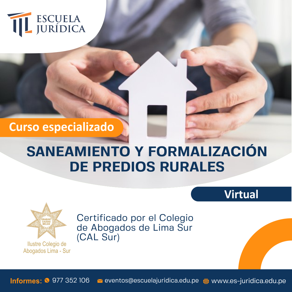 Post curso especializado saneamiento y formalización de predios rurales virtual